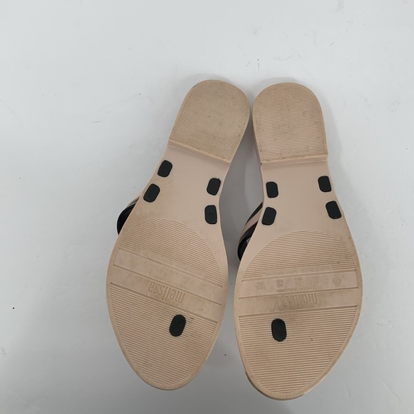 Melissa Garota slide thong sandal shoe pink black jelly thong flat sweet women 9 - Picture 7 of 7